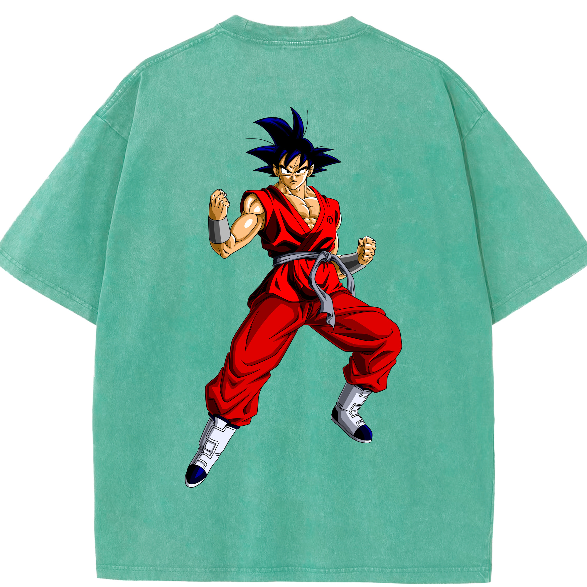 （画像用） ドラゴンボール 孫悟空（そん ごくう）Son Goku カカロット DRAGON BALL Kakarotto 綿100% ヴィンテージ風 半袖Tシャツ（背面プリント）